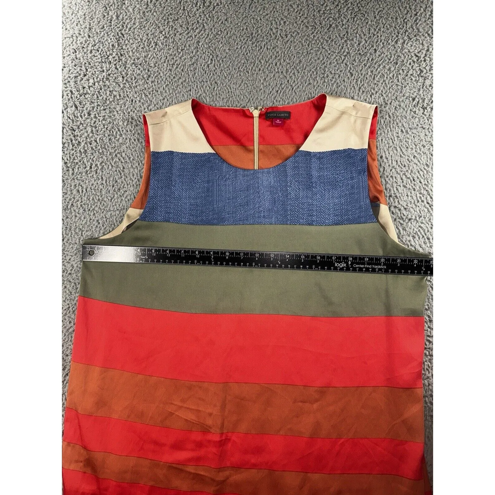 Vince Camuto Sleeveless Top Women XL Colorful Chic‎ Career Office Nautical - Image 3