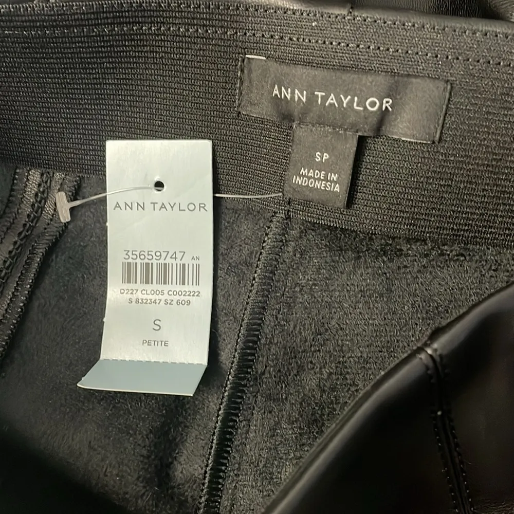 Ann Taylor The Seamed Side Zip Legging in Faux Leather Ponte - Image 6