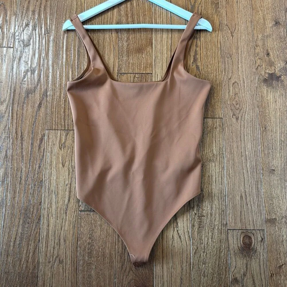 Good American brown square neck tank bodysuit 4 - Image 8