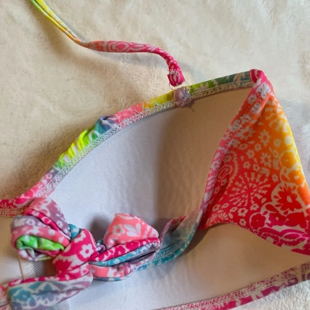 Multicolor Bandana Print Bikini Top - L - Image 5