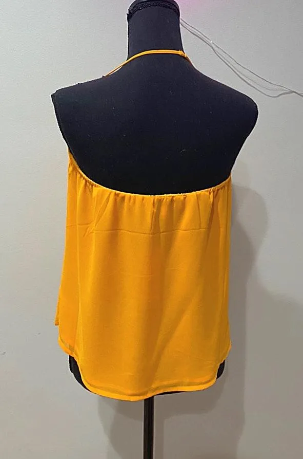 Orange Halter Blouse - Image 2