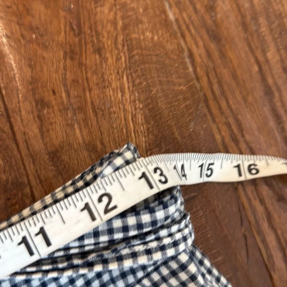 Anthropologie Cartonnier navy gingham tie waist pleated pant 4 - Image 7