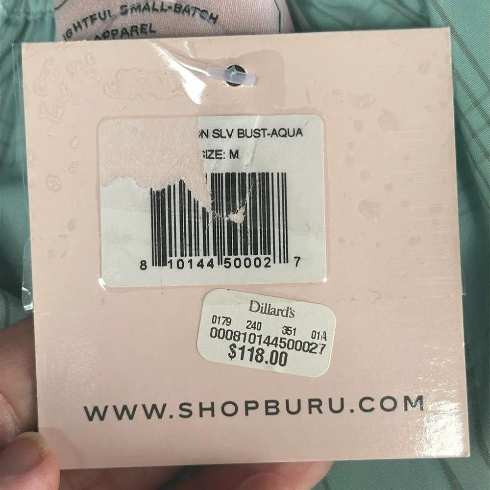 BURU Cropped Boho Bustier Top with Keyhole Back Size M - Image 8