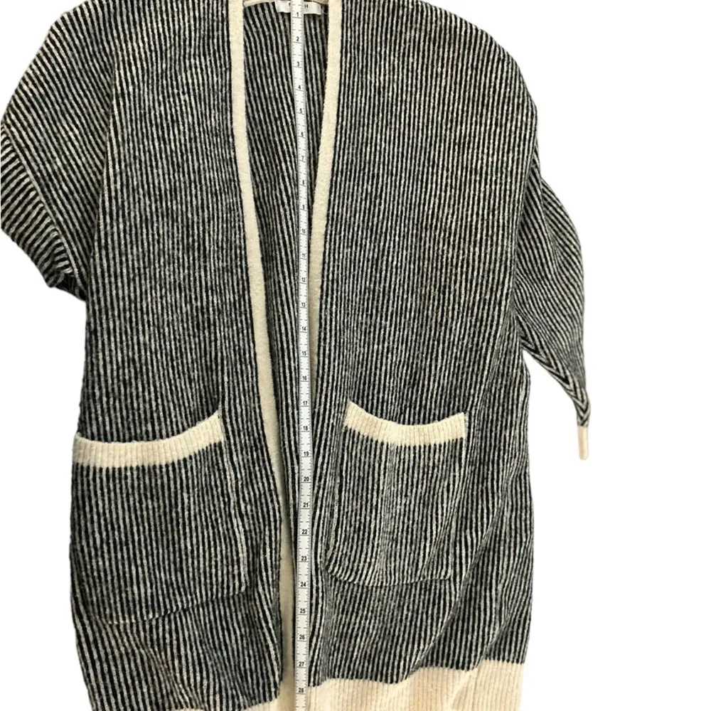 FRNCH long open front black and‎ white/cream sweater - Image 11