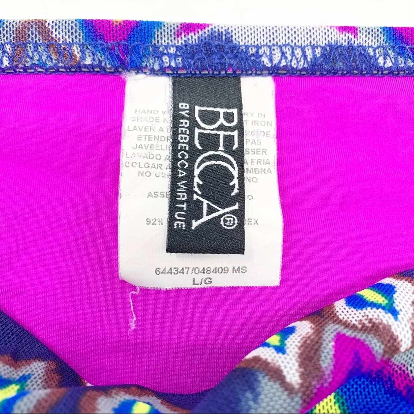 Becca blue‎ patterned bikini bottom size large - Image 3