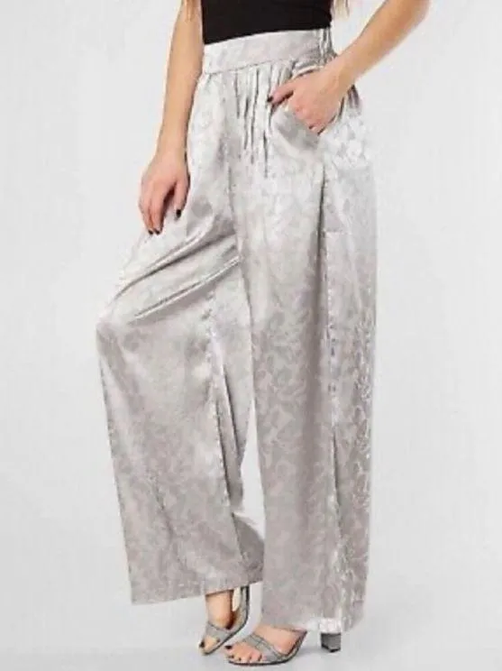 Gimmicks by  Silver Satin Pants Sz Small NWT - Image 2