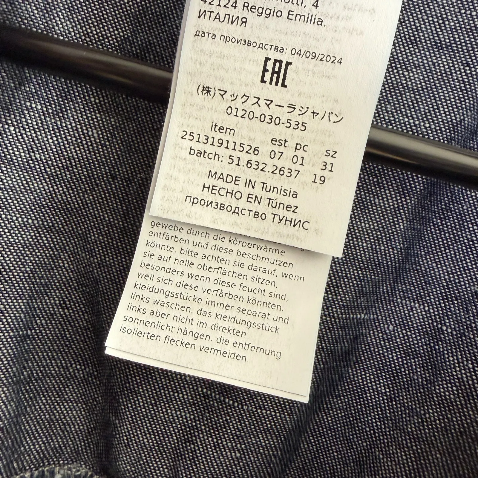 Persona by Marina Rinaldi Denim Shirt Womens Size 22 Indigo Blue Button Linen - Image 8