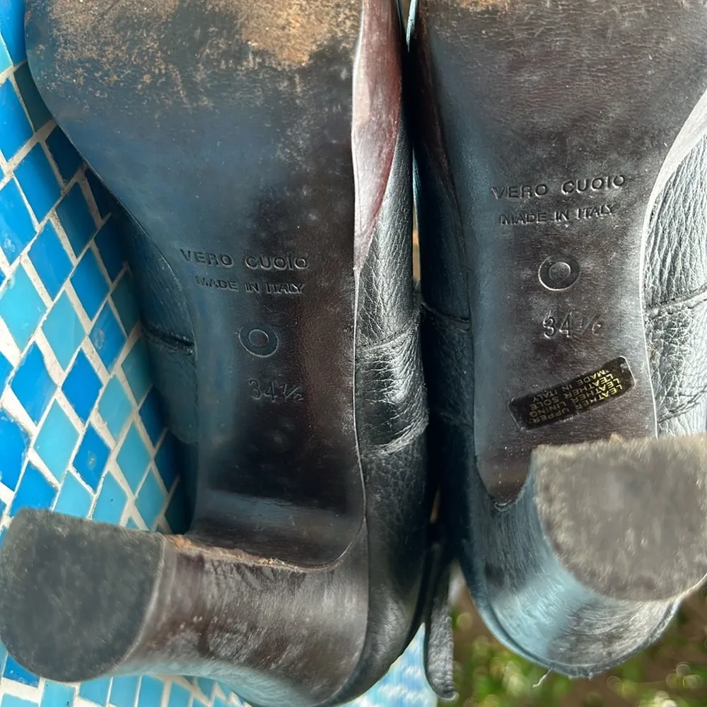 L'Autre Chose Leather Boots in Black. Size 34.5 (IT) ♥︎ Black - Image 10