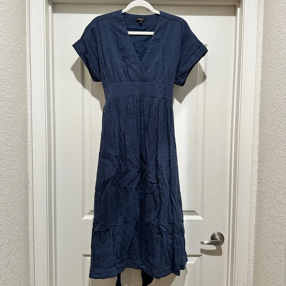 Quince Organic Cotton Gauze Maternity Midi Dress - Image 4