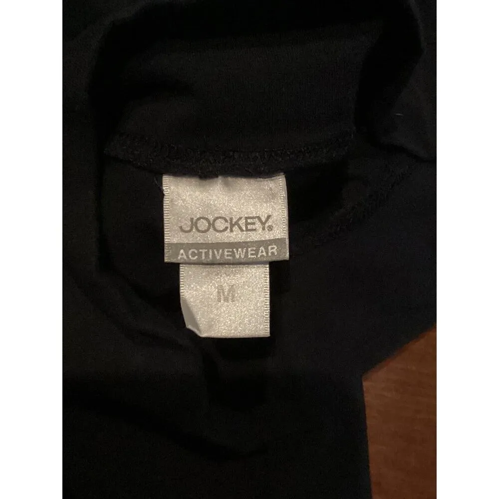 Jockey Womens Stretch Pants Medium Workout Yoga Sleep Gym Navy With Stripes - Image 3