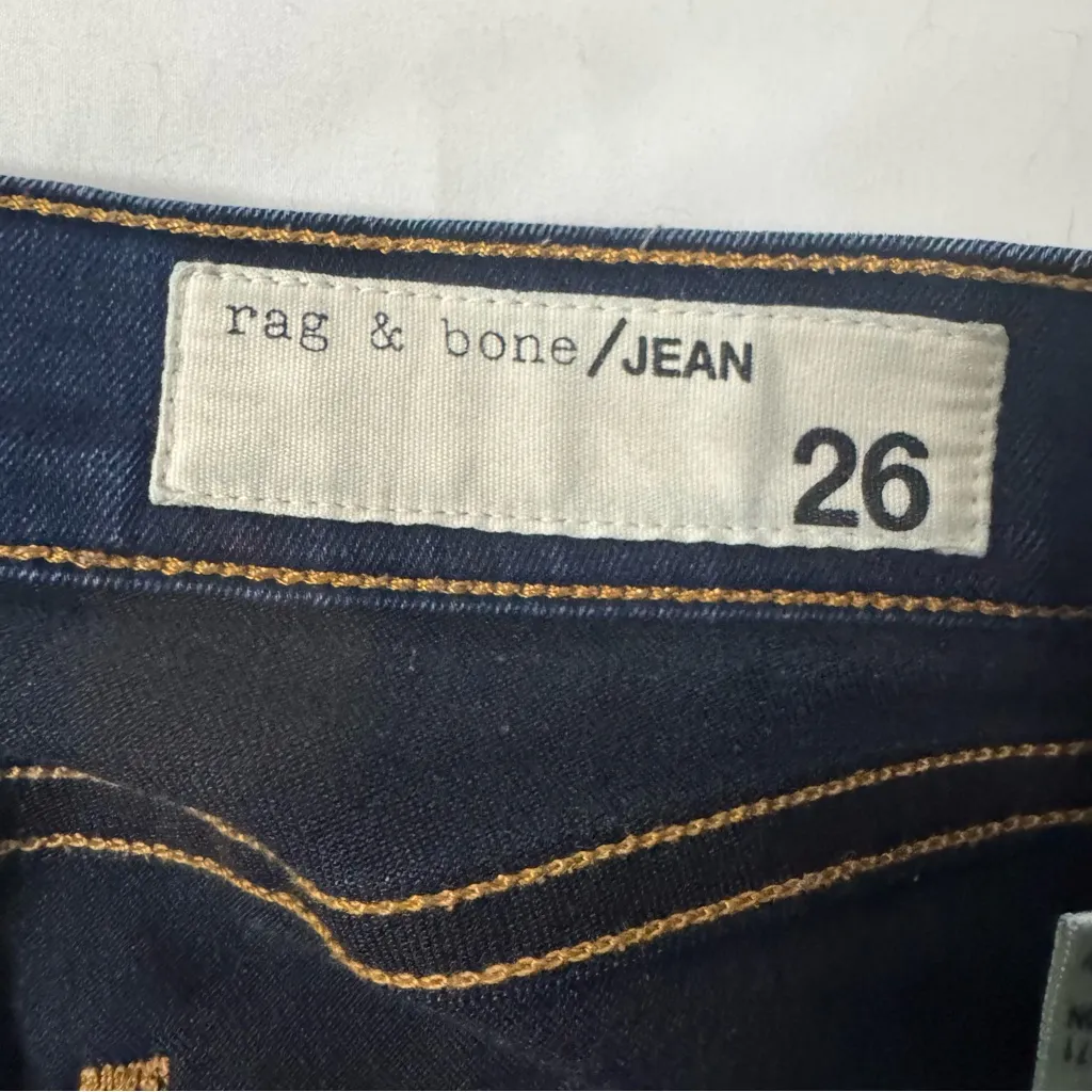 Rag & Bone Women High Rise Skinny Dark Wash Jeans Size 26 Stretch Casual Boho - Image 6