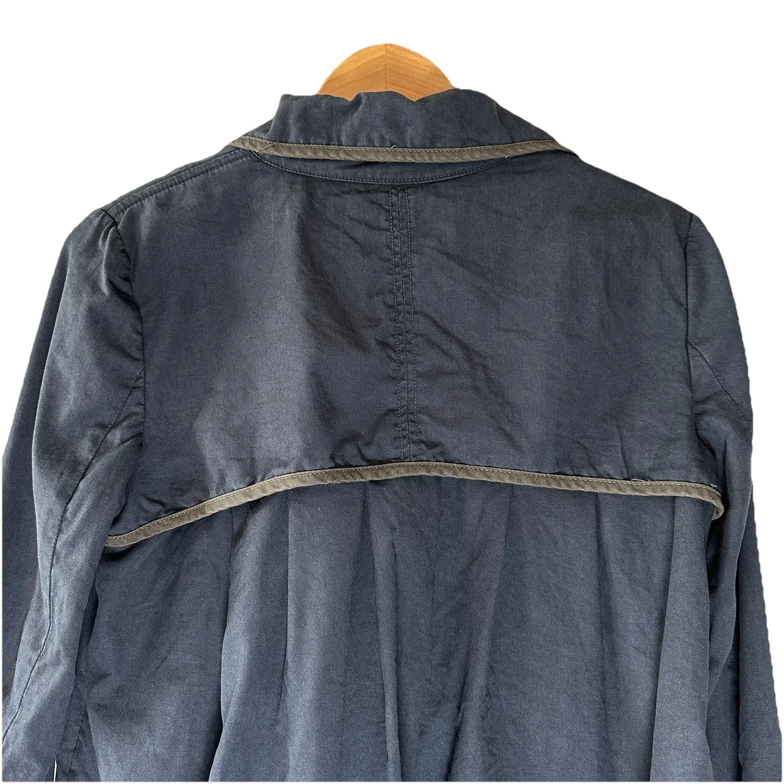 Free People Military Peacoat Jacket Womens 10 Blue‎ Utility Y2K Academia Indie - Image 6