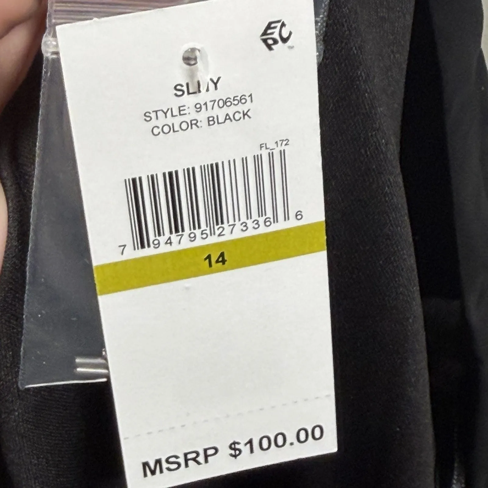 SLNY Dress Women's Size 14 Black Tiered Chiffon Midi Beaded Trim NEW - Image 5