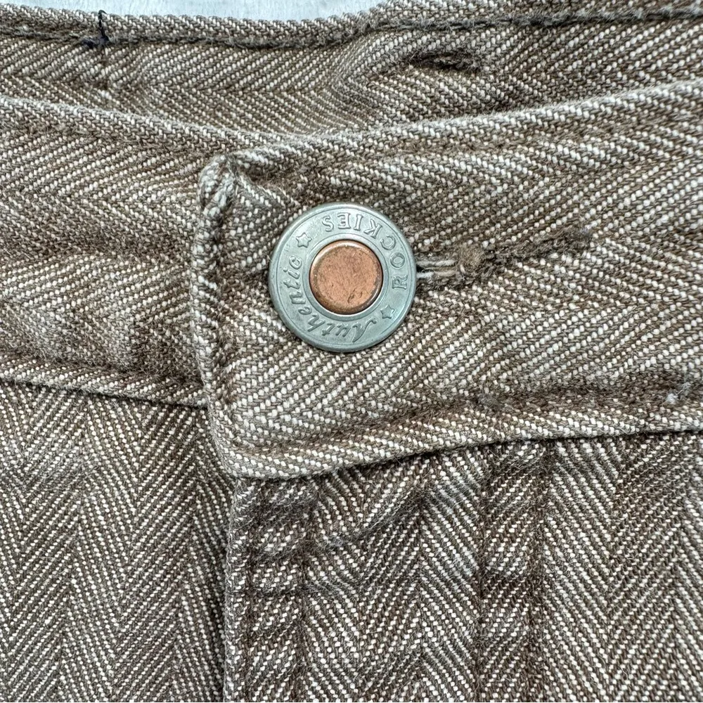 Vintage 80s 90s Y2K Rockies Jeanswear Brown Herringbone Bareback Denim Pants Size 12 - Image 7