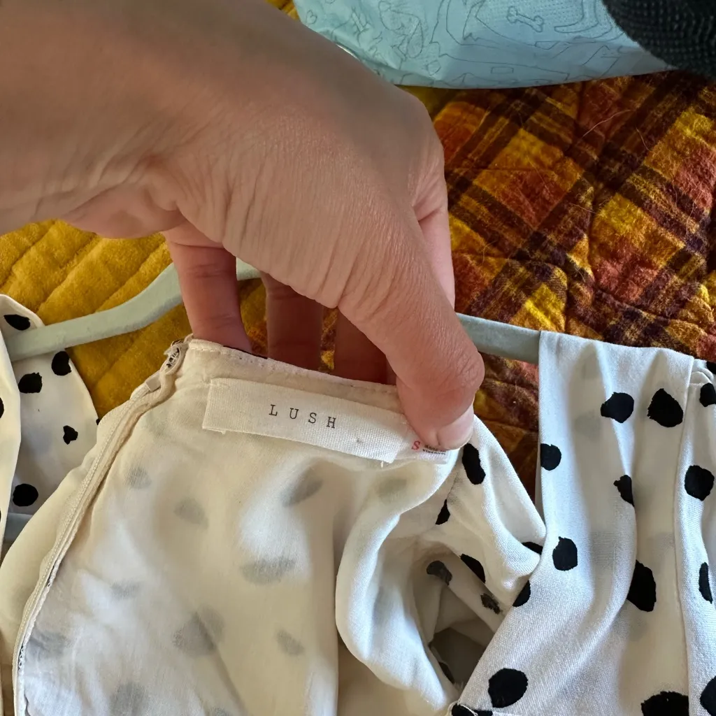 Lush Black and White Polka Dot Top - Image 5