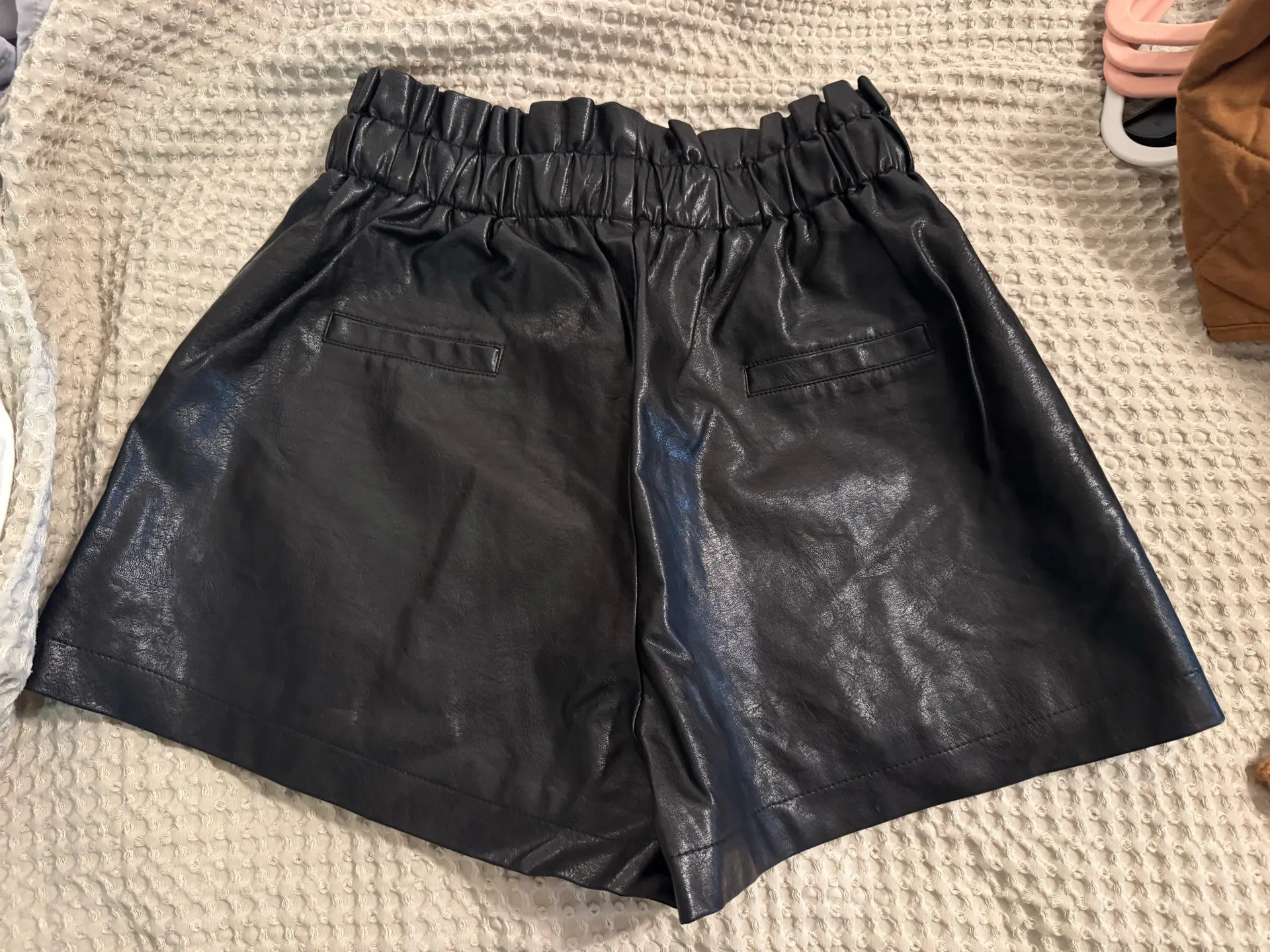 Pleather shorts Black Size M - Image 2