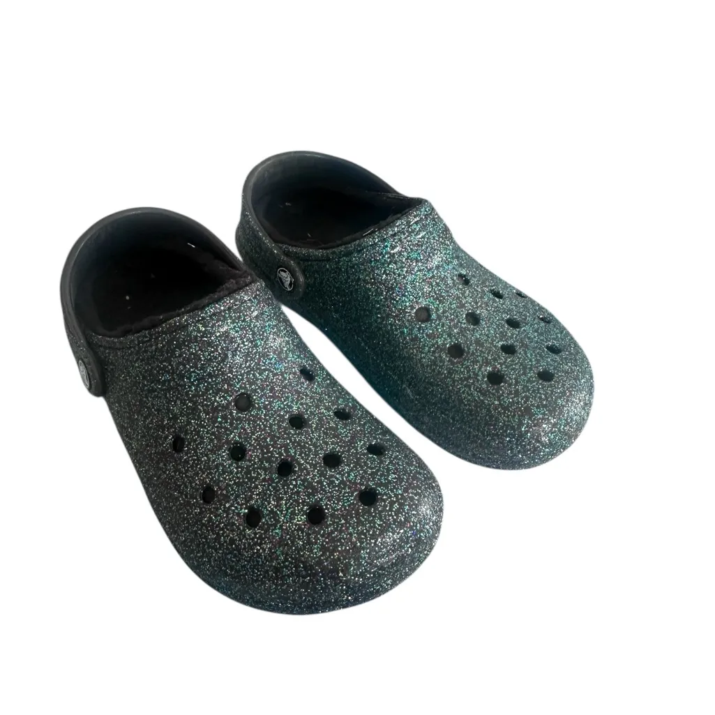 Crocs Green Sparkle Lined Clog Women’s 6 - Image 2