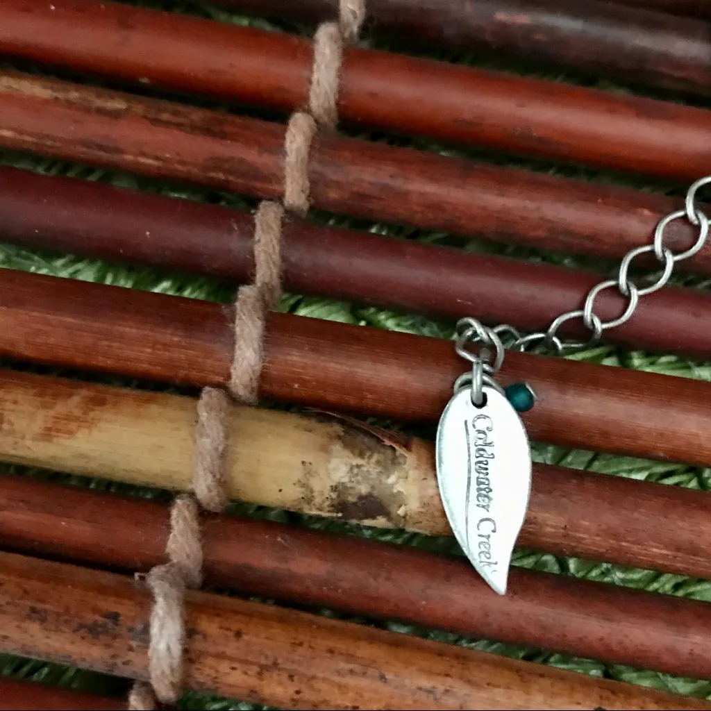 Coldwater Creek Three Strand Cord Shell Pendant - Image 6