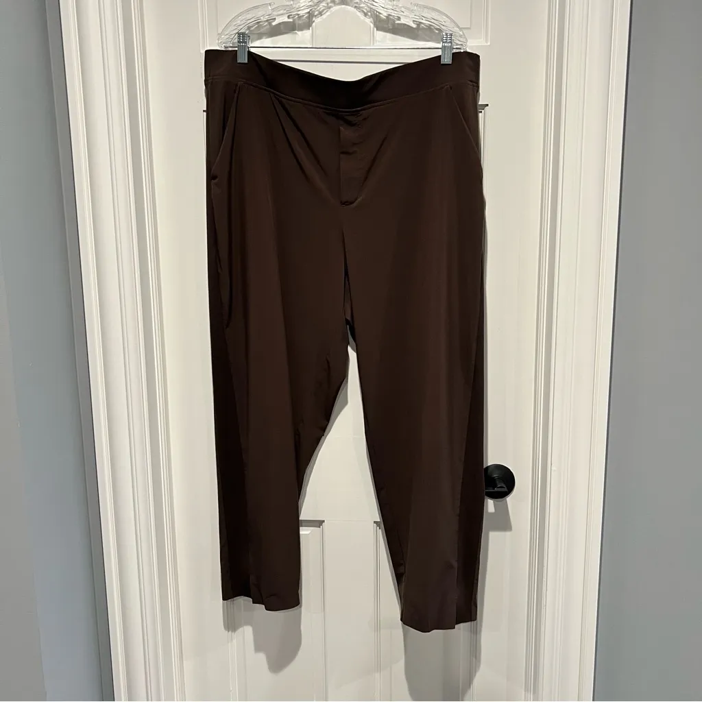 Athleta Brooklyn Mid Rise Ankle Pant Size 20 Truffle Chocolate Brown - Image 2