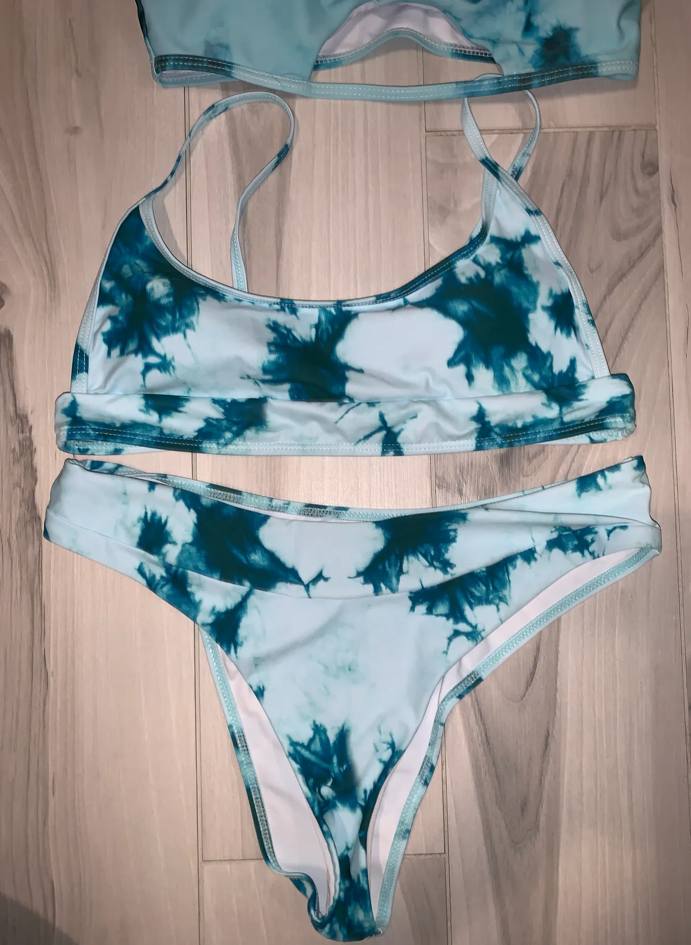 SheIn Blue Tie Dye Bikini Set - Image 3