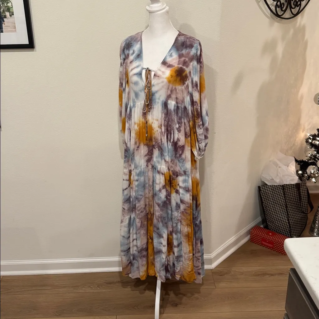 Young Fabulous & Broke Vibrant Tie-Dye Maxi Dress - Image 3