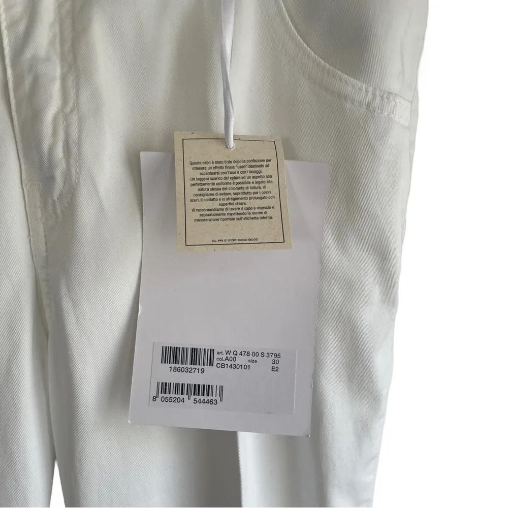 Love Moschino Gabardine Stretch 30‎ Flare Trousers White Pants - Image 8