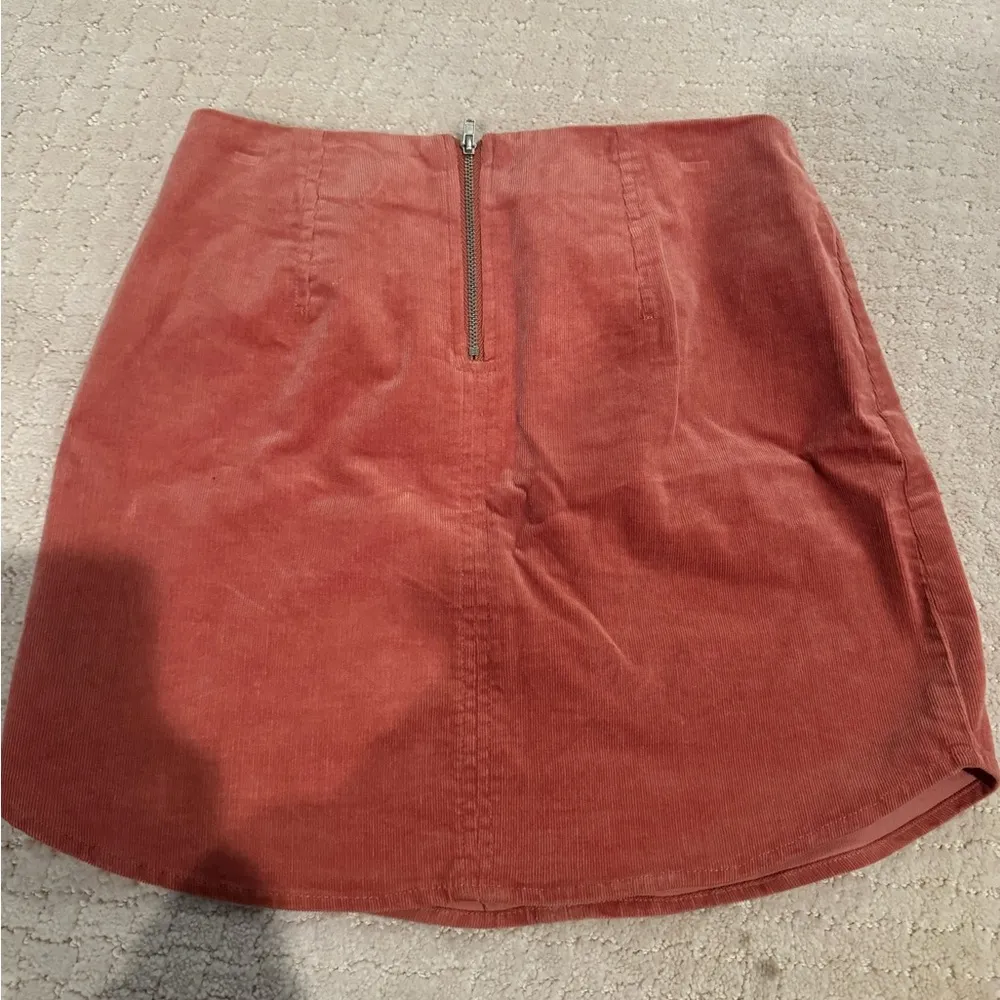 Rust Corduroy Lace-Up Skirt - Image 2