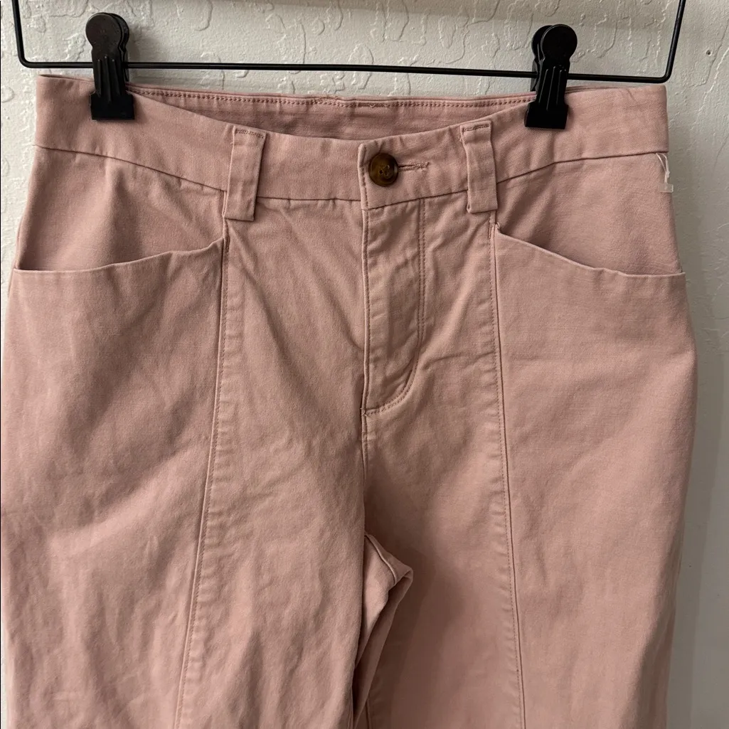 Duluth Trading Company Workday Warrior Chino Wide Leg Crop Pants Pink 2 Reg - Image 5