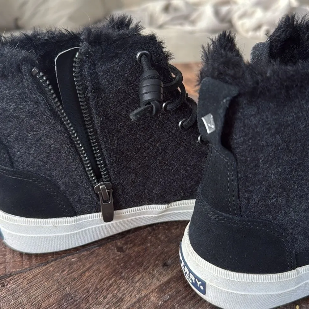 Sperry Women's Crest Lug Quilted Cozy Wool Suede High Top Boot - Image 9