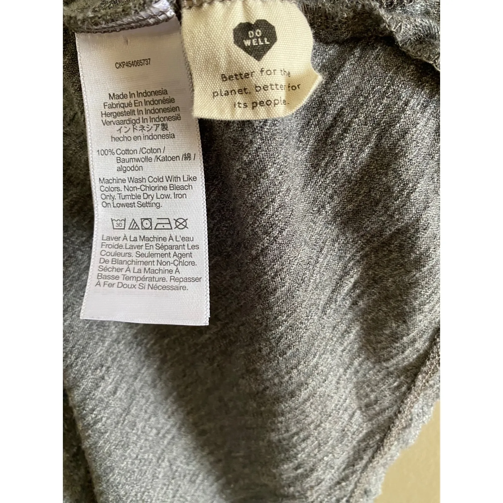 Madewell Gray V Neck Pocket Tee Short Sleeve Cotton T Shirt Women's XS - Image 4