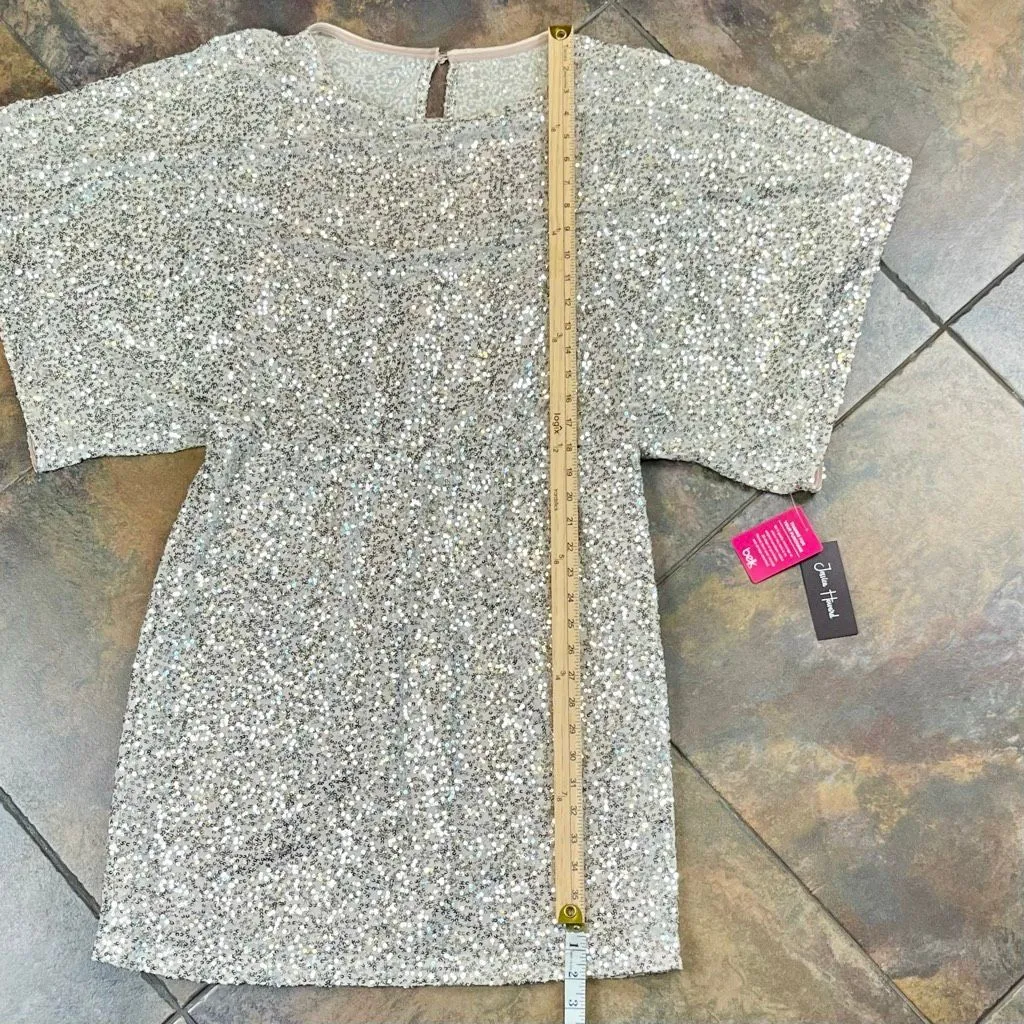 New! NWT Jessica Howard Short Sleeve Sequin Blouson Dress 16 - Image 4