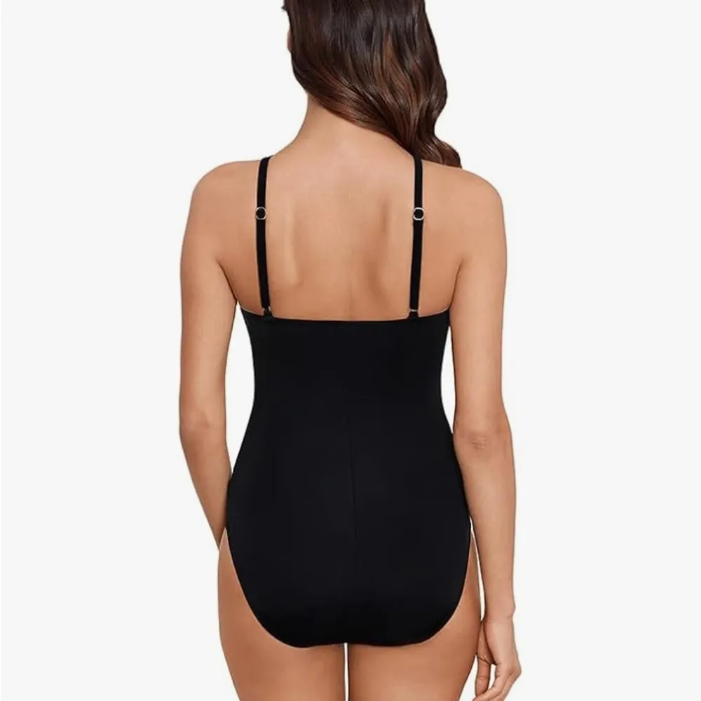 NEW NWT MagicSuit Women's Oasis Jill High Neckline OnePiece Swimsuit US 10 Blue - Image 8