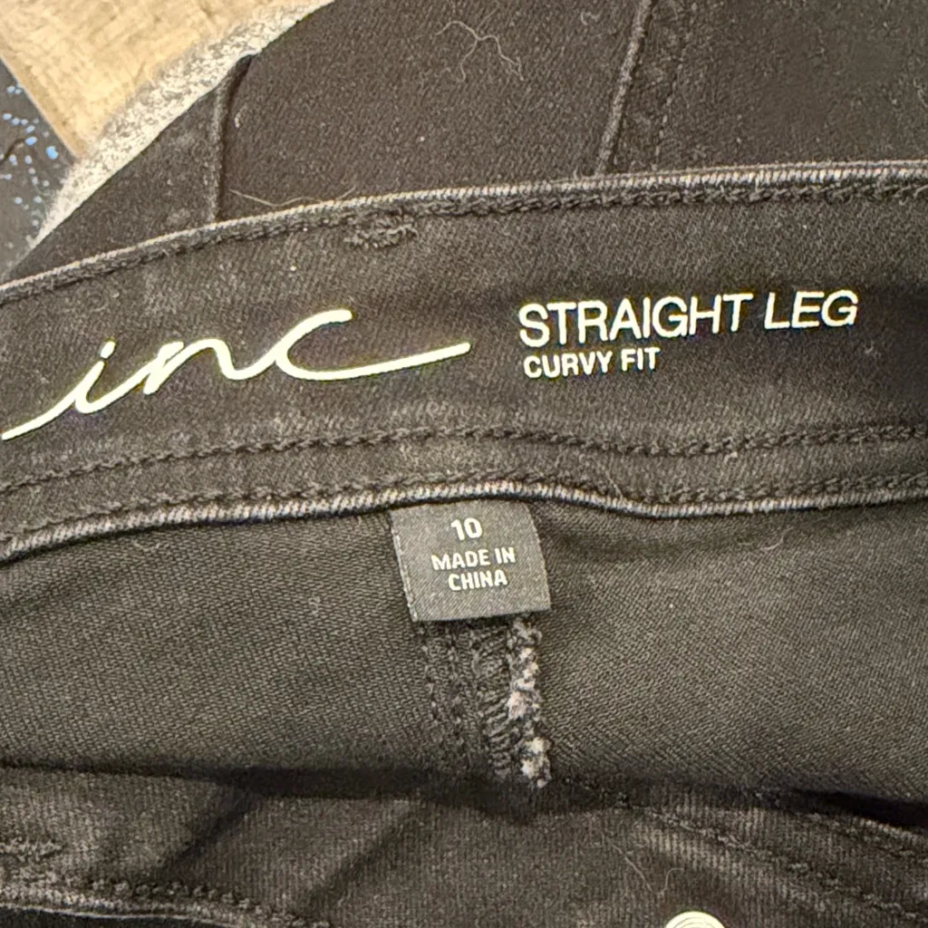 INC International Concepts  Black Straight Jeans - Image 6