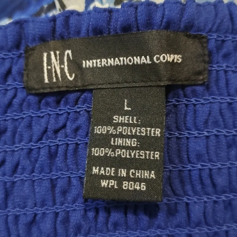 Women's INC International Concepts Tiered Skirt Blue & White Size Large EUC - Image 4