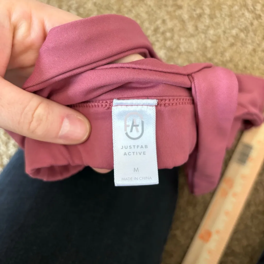 Justfab v-neck cut out bra women’s‎ mauve medium - Image 3