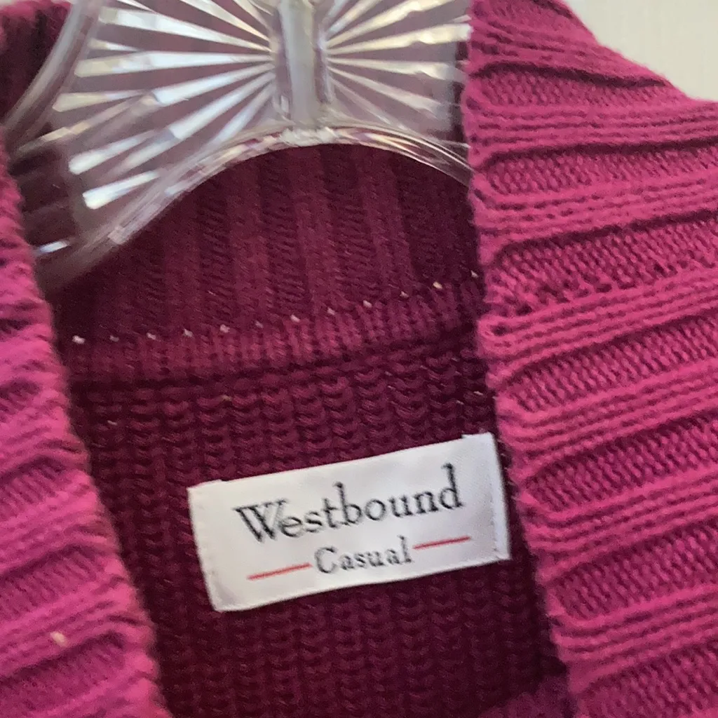 Westbound FINAL MARKDOWN  mock neck cotton knit sweater medium - Image 3