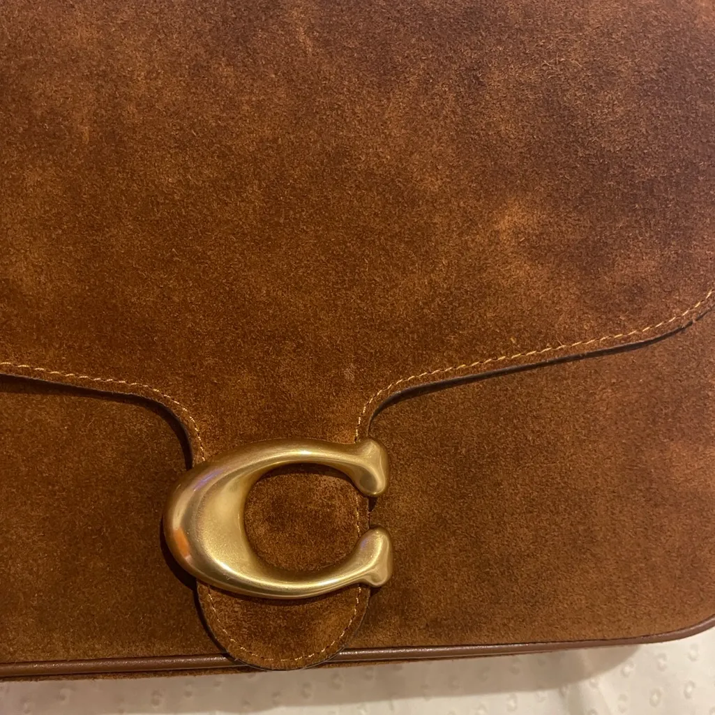 Coach Brown Tabby Medium Suede Shoulder Bag - Image 8