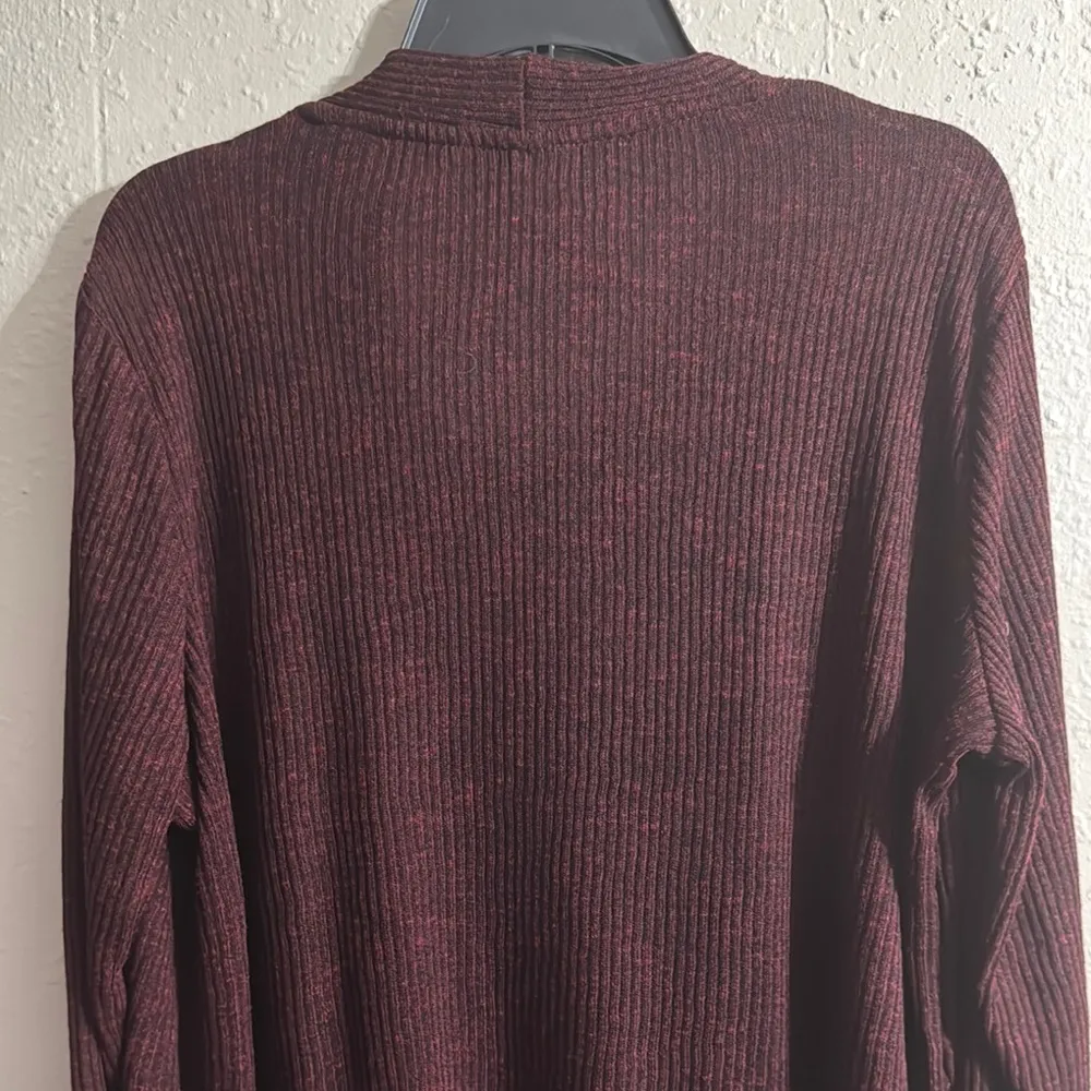 Faded Glory Red blouse/Cardigan Sweater Open Front Lightweight - Image 5