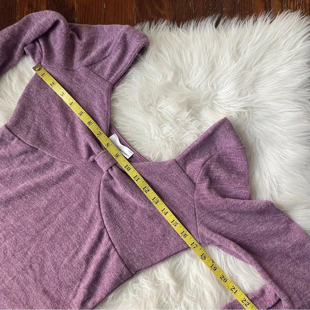 Lavender Purple Bodysuit Coquette Bow Front NWT Size L - Image 5