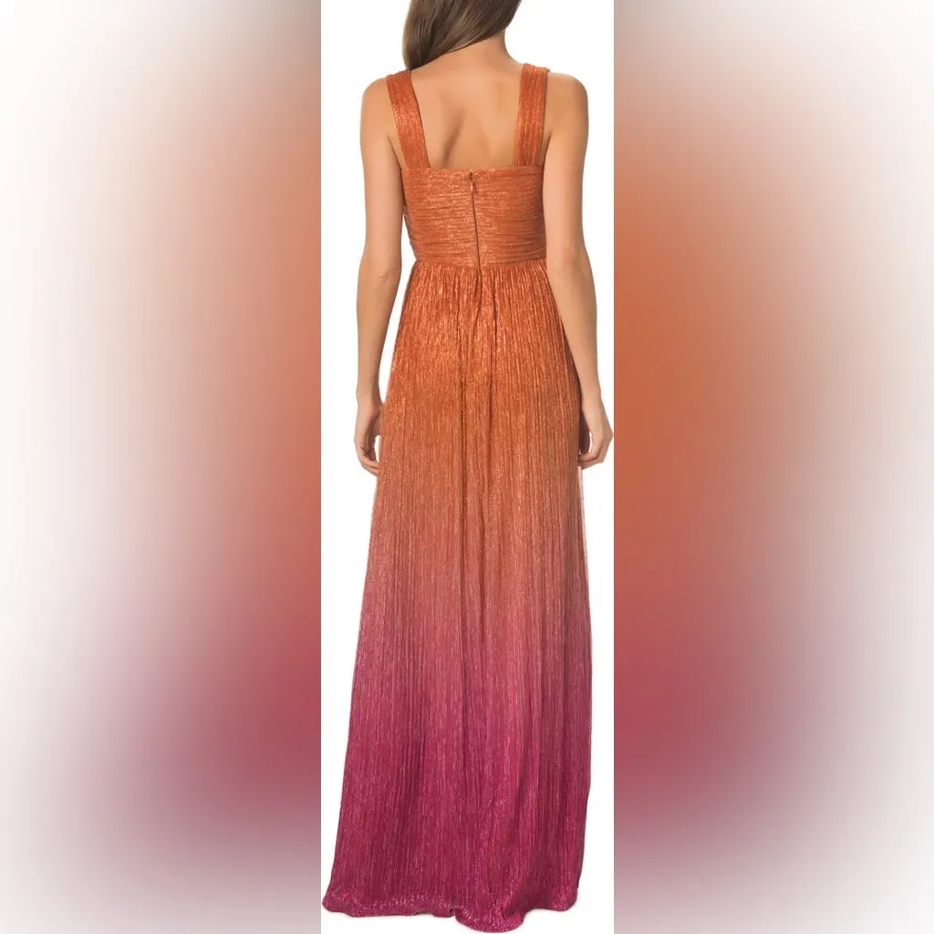 Dress‎ the Population Meredith Metallic Ombré Cutout Plissé Gown - Image 4