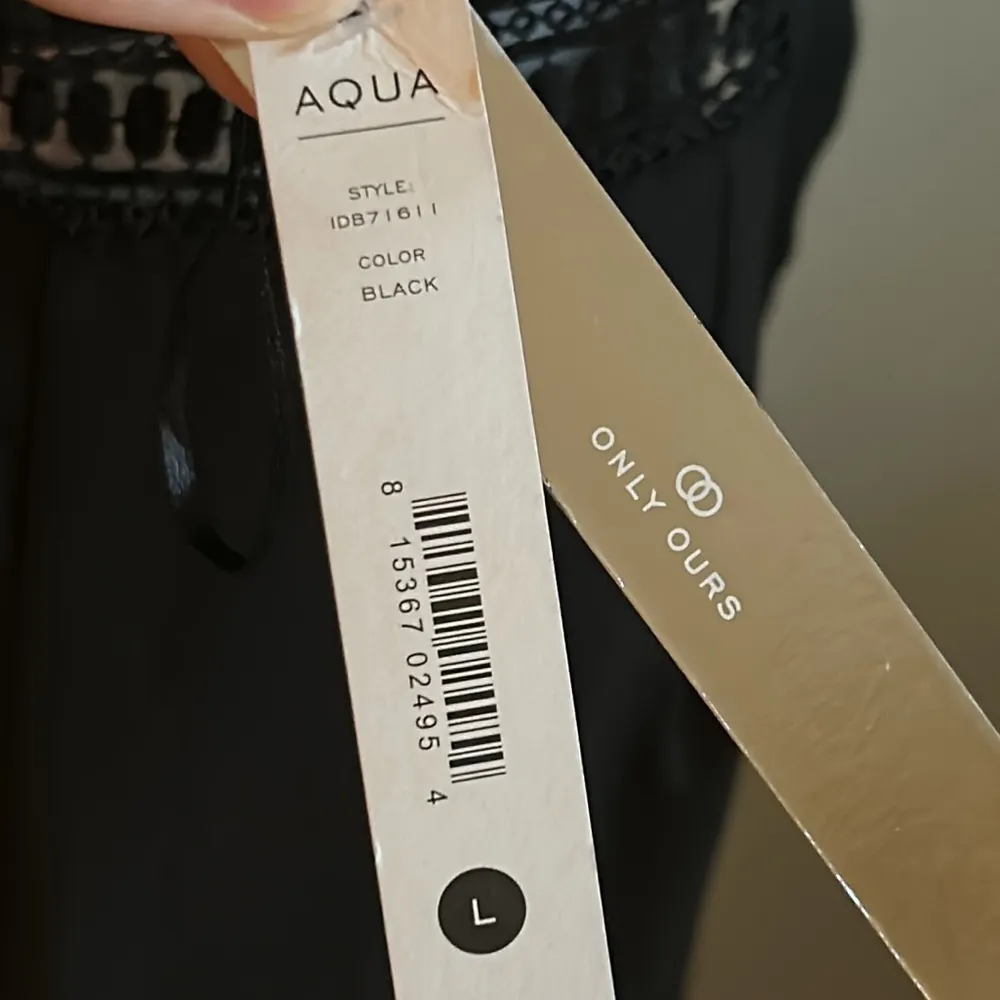 New Aqua Little Black Midi Dress with Flounce Ruffle Hem Lace Crochet Inlay - Image 11