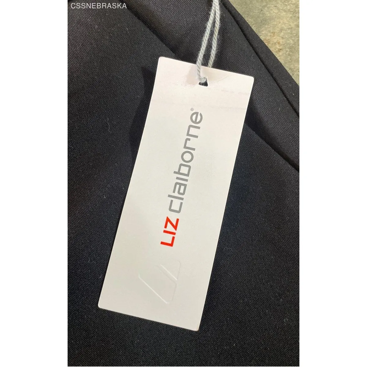 LIZ‎ CLAIBORNE Black Stretch Petites BLACK SKIRT - Size 14 - Image 7