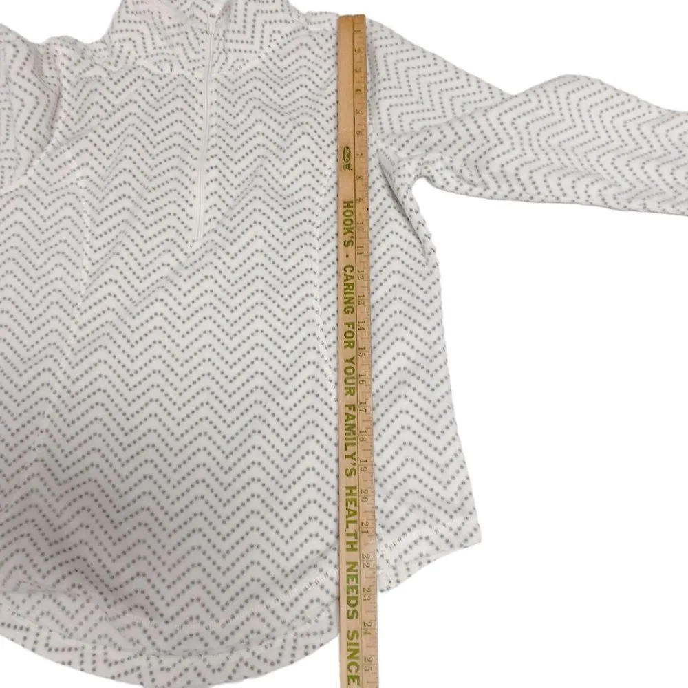 Made for life Polka Dot Zigzag Chevron Zip Up Pullover Small Sweater - Image 11