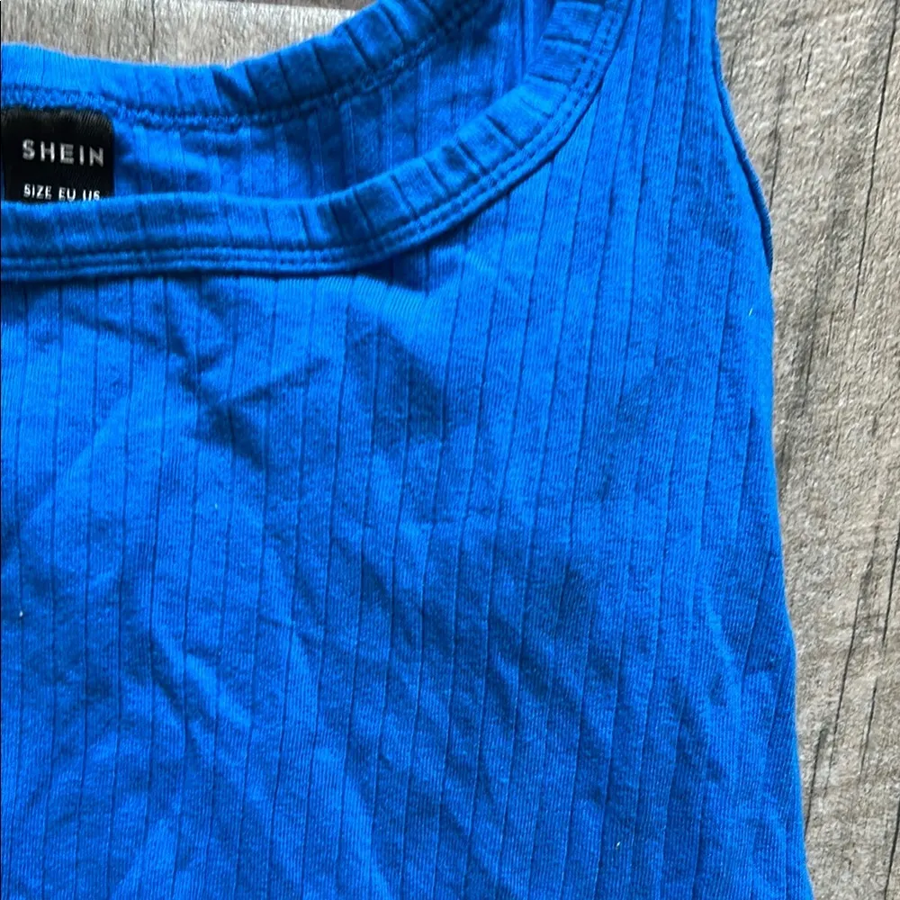 SHEIN Electric Blue Ribbed Top - Image 3