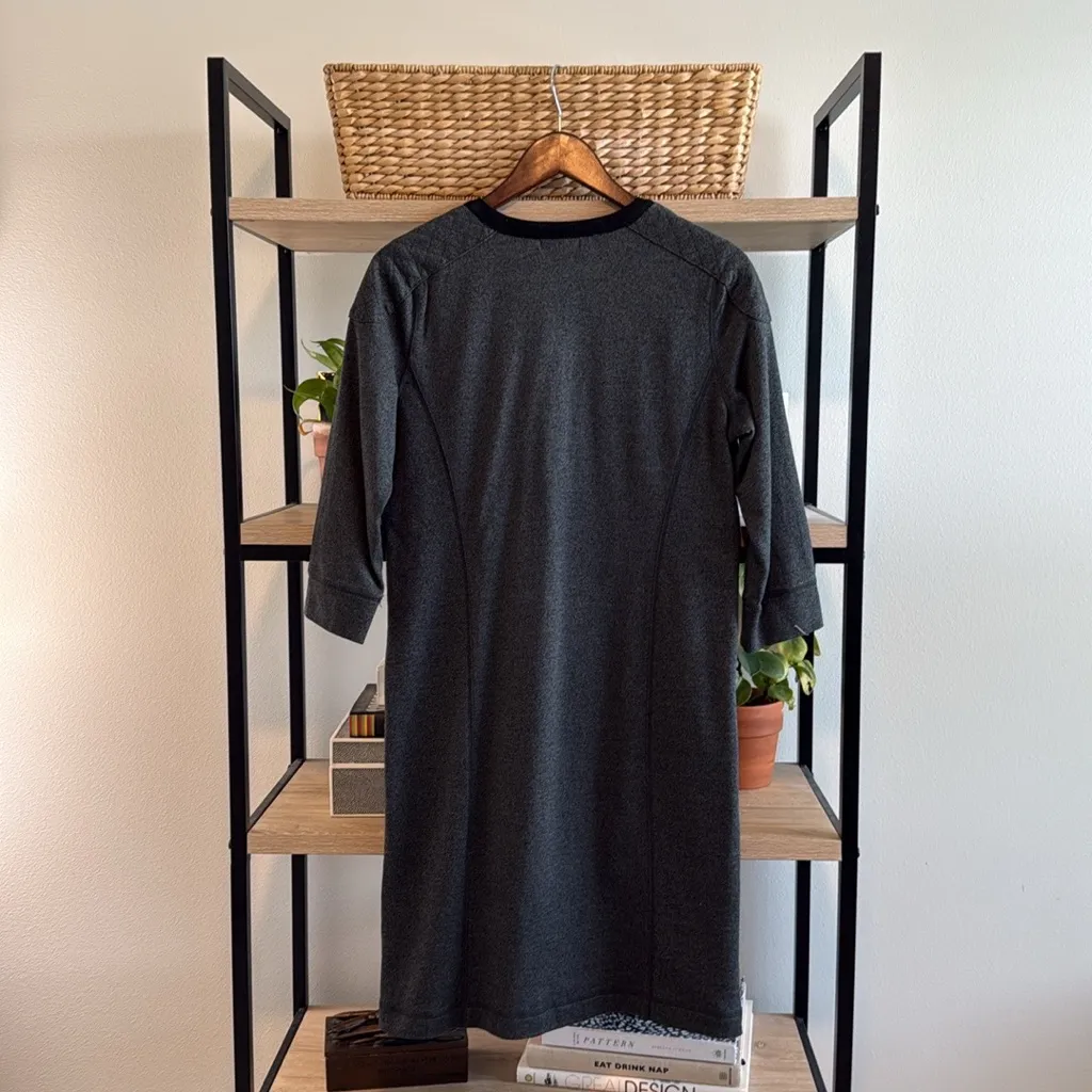 Lauren Ralph Lauren 100% Cotton French Terry Quilted Shoulder Dress, M - Image 6