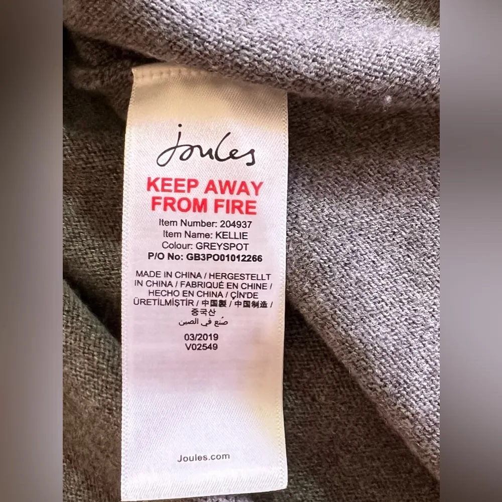 Joules Knitwear Crafted from Finest Yarns gray pink dots cotton polyester wool Blue Size undefined - Image 12