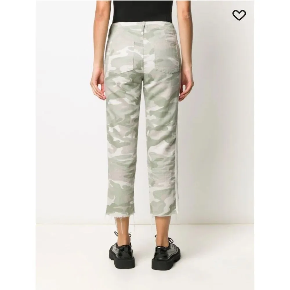 Mother NEW Women's Shaker Chop‎ Camouflage Print Pants size 27 Green - Image 2