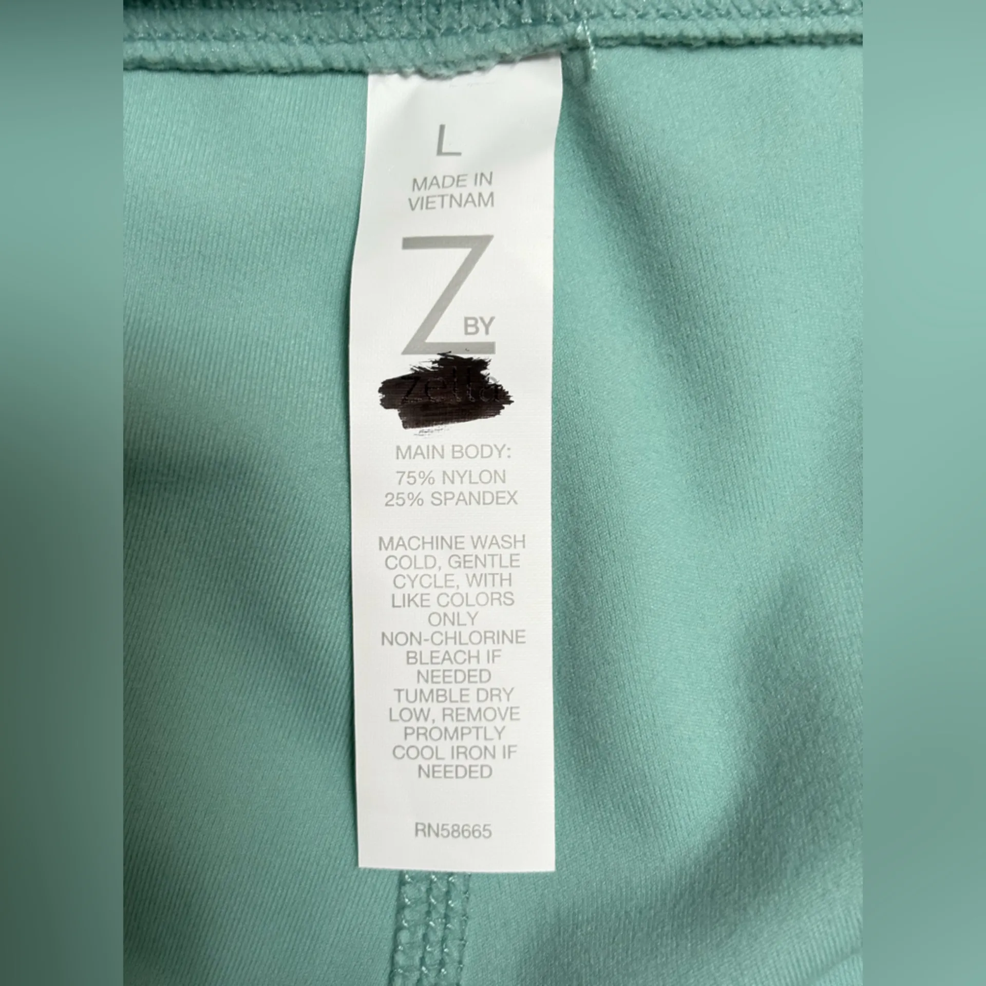 Zella Light Blue Green Athletic 7/8 Leggings Size Large NWOT‎ - Image 5