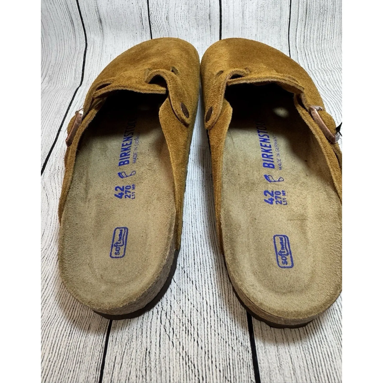 Birkenstock New NO Box Boston Mink Suede Leather Soft Footbed Narrow 42 - Image 9