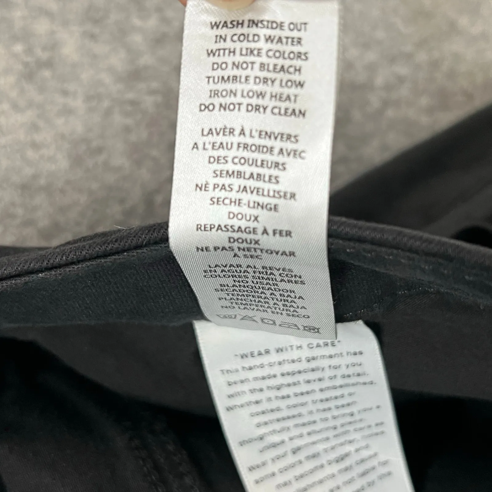 Good American Good Legs Jeans Womens 12 Black Tummy Tech Low Rise Stretch No Gap - Image 14